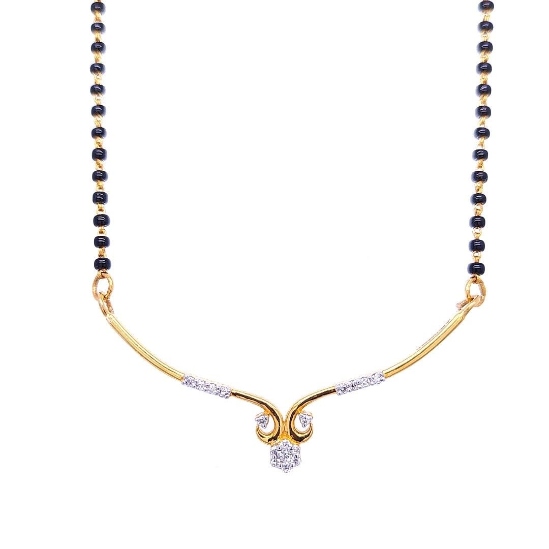 Contemporary vines diamond mangalsutra