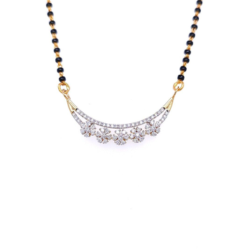 Entrancing Floral Diamond Mangalsutra