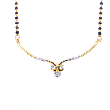 Contemporary vines diamond mangalsutra