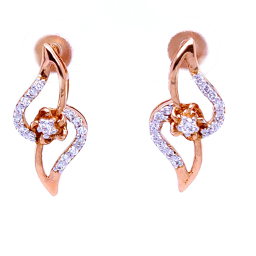 Daisy pink diamond earring elongated