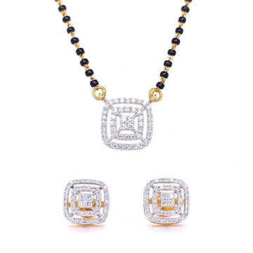 Maren Diamond Mangalsutra & Earring Set