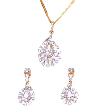 Vaani diamond pendant & earring set