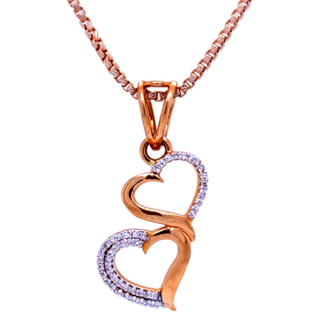 Rosemerry rose gold heart diamond pendant