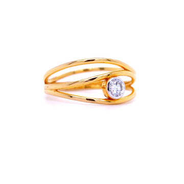 Twister trio 1 diamond ring 18 kt