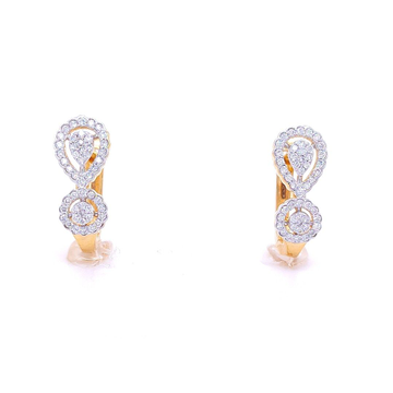 Surreal fancy diamond hoop earrings