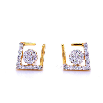 Stylish design diamond stud earrings