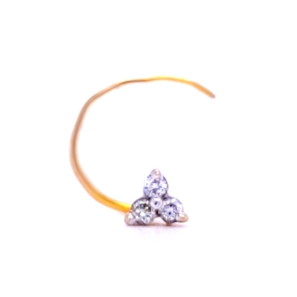 Shamira three diamond nose pin