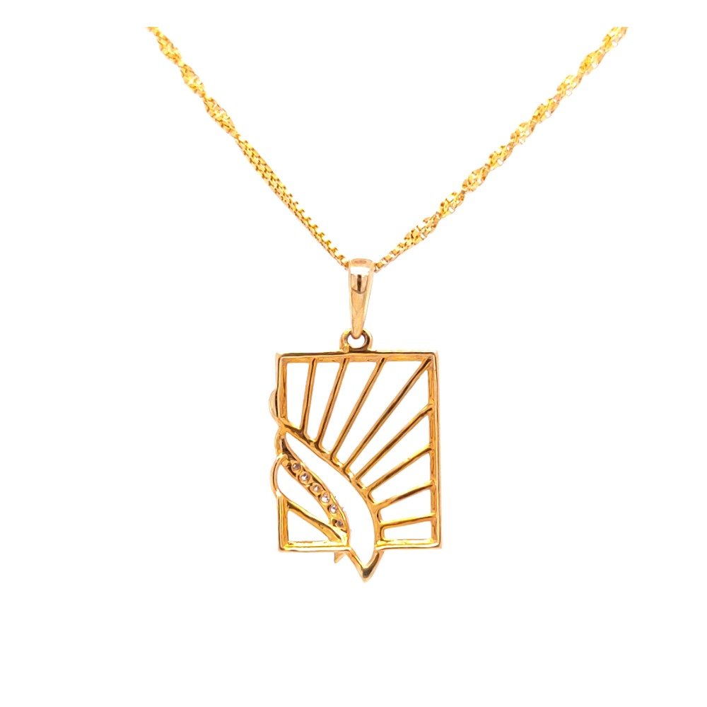 Delicate rectangular diamond pendant