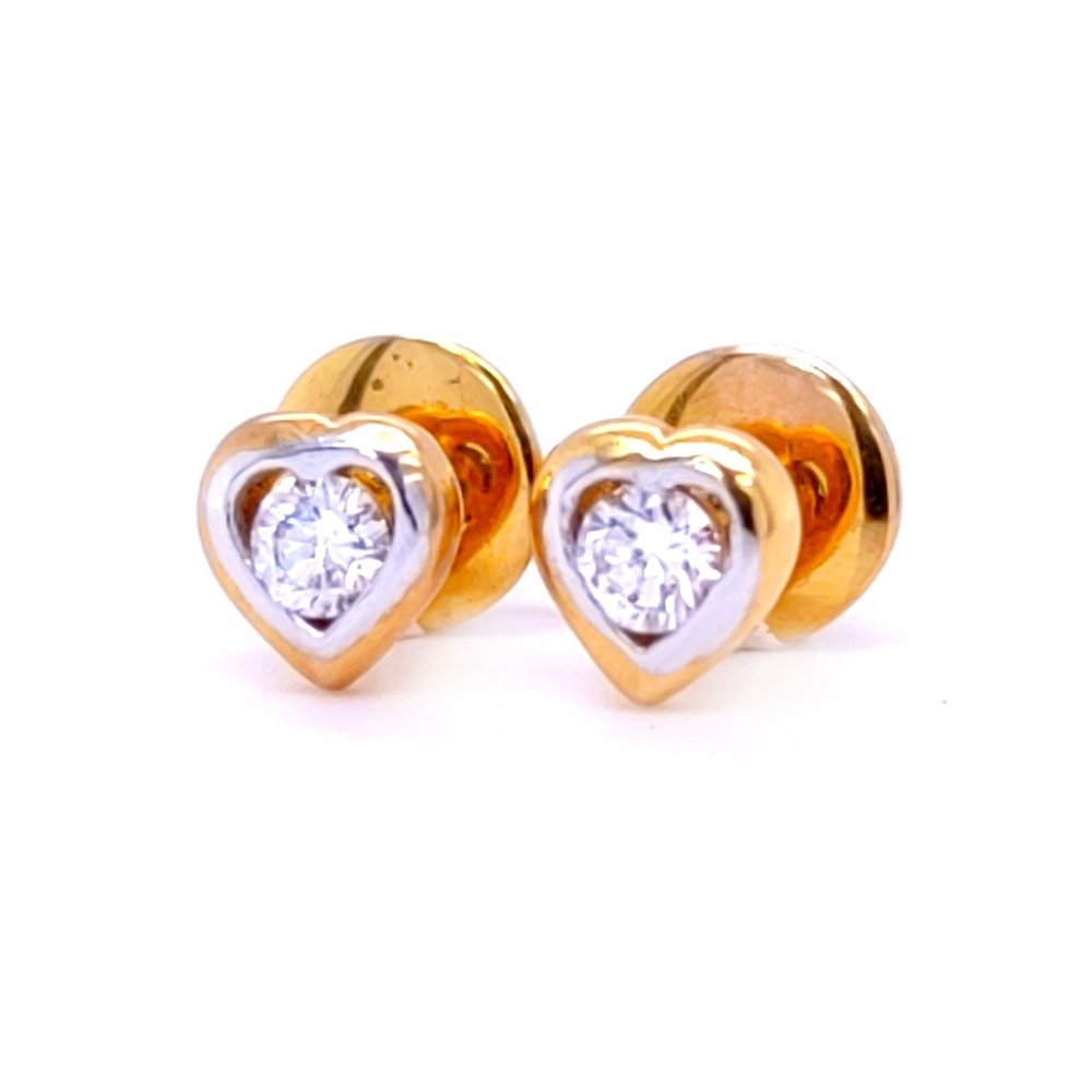 Heart shape diamond earring