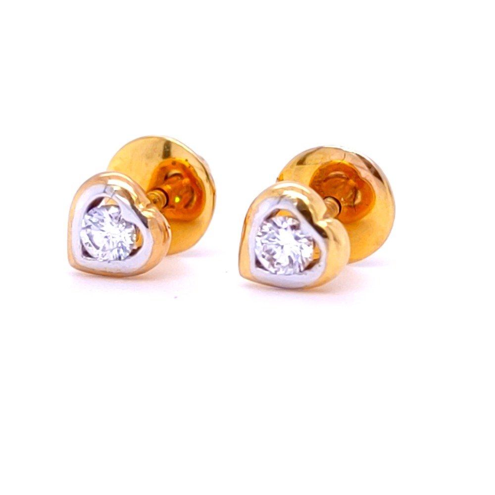 Heart shape diamond earring