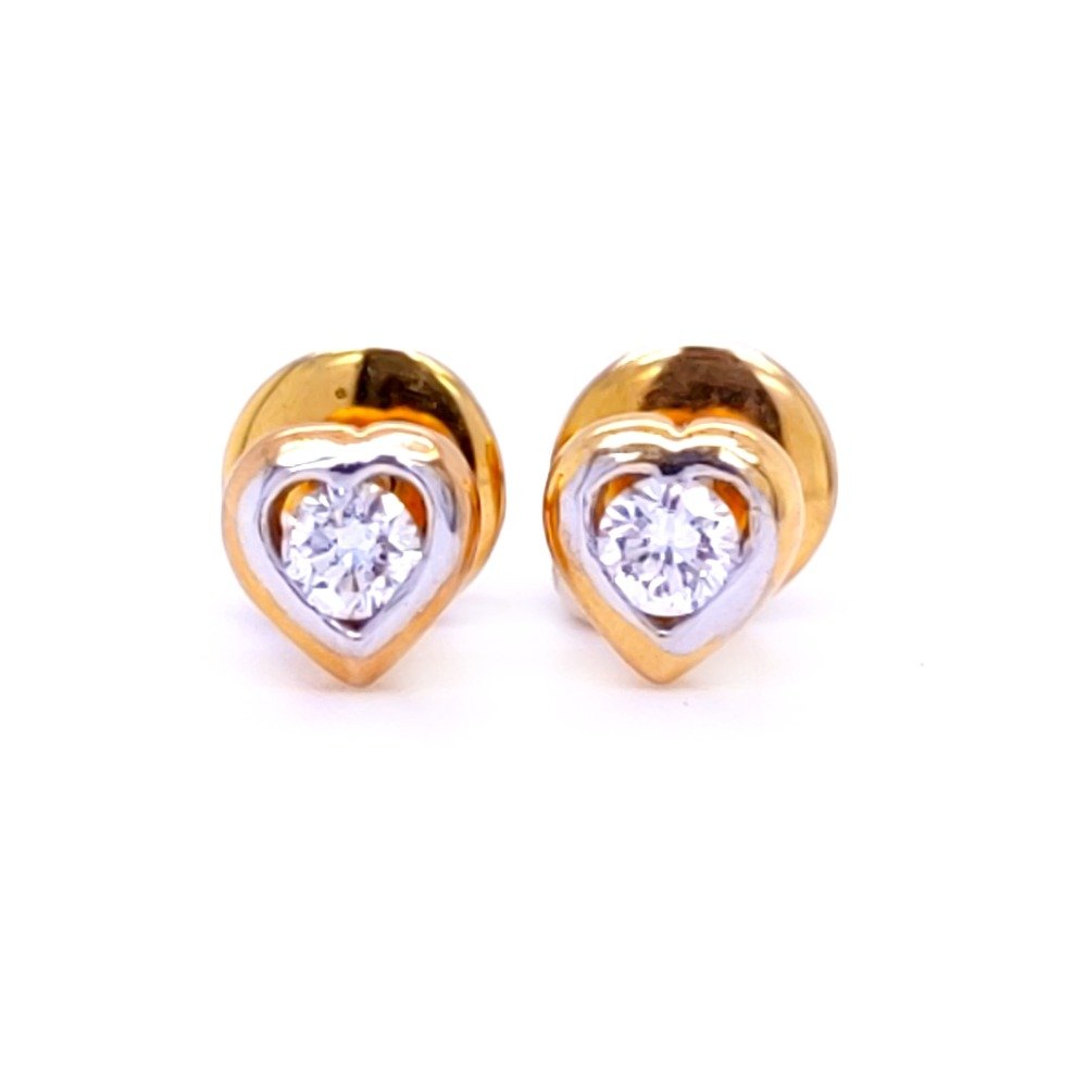 Heart shape diamond earring