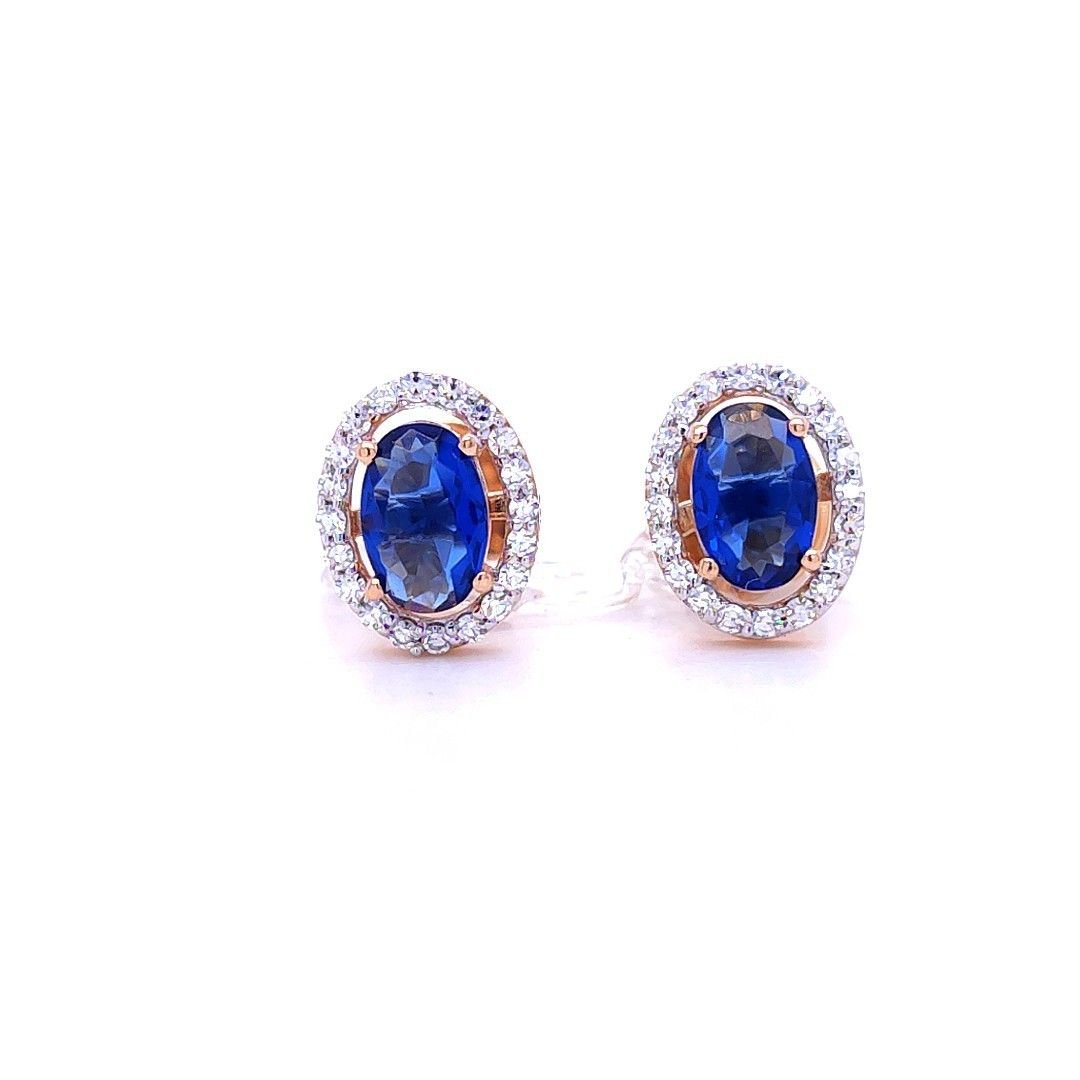 Exquisite glam diamond stud earrings
