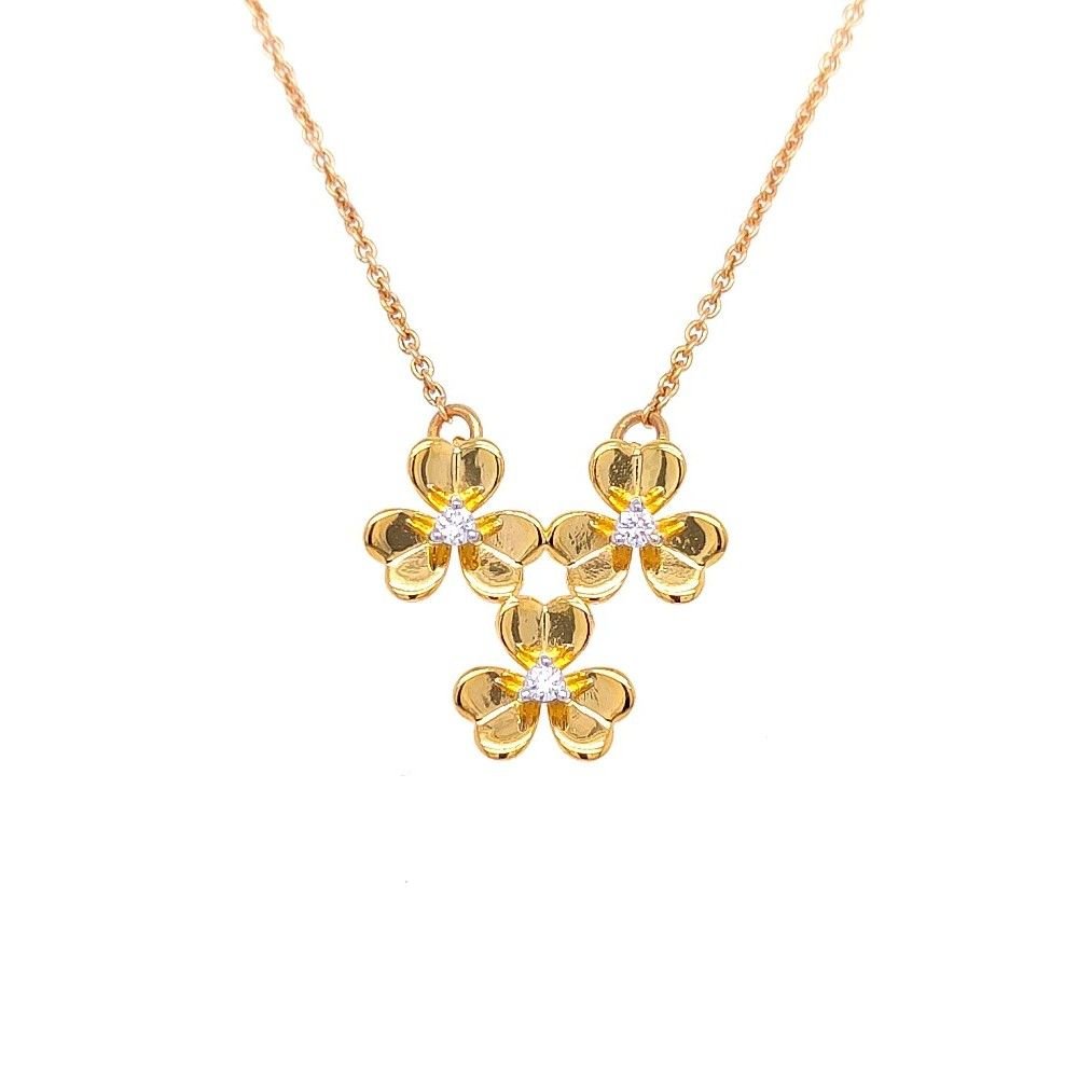 Delight Floral Diamond Chain Necklace
