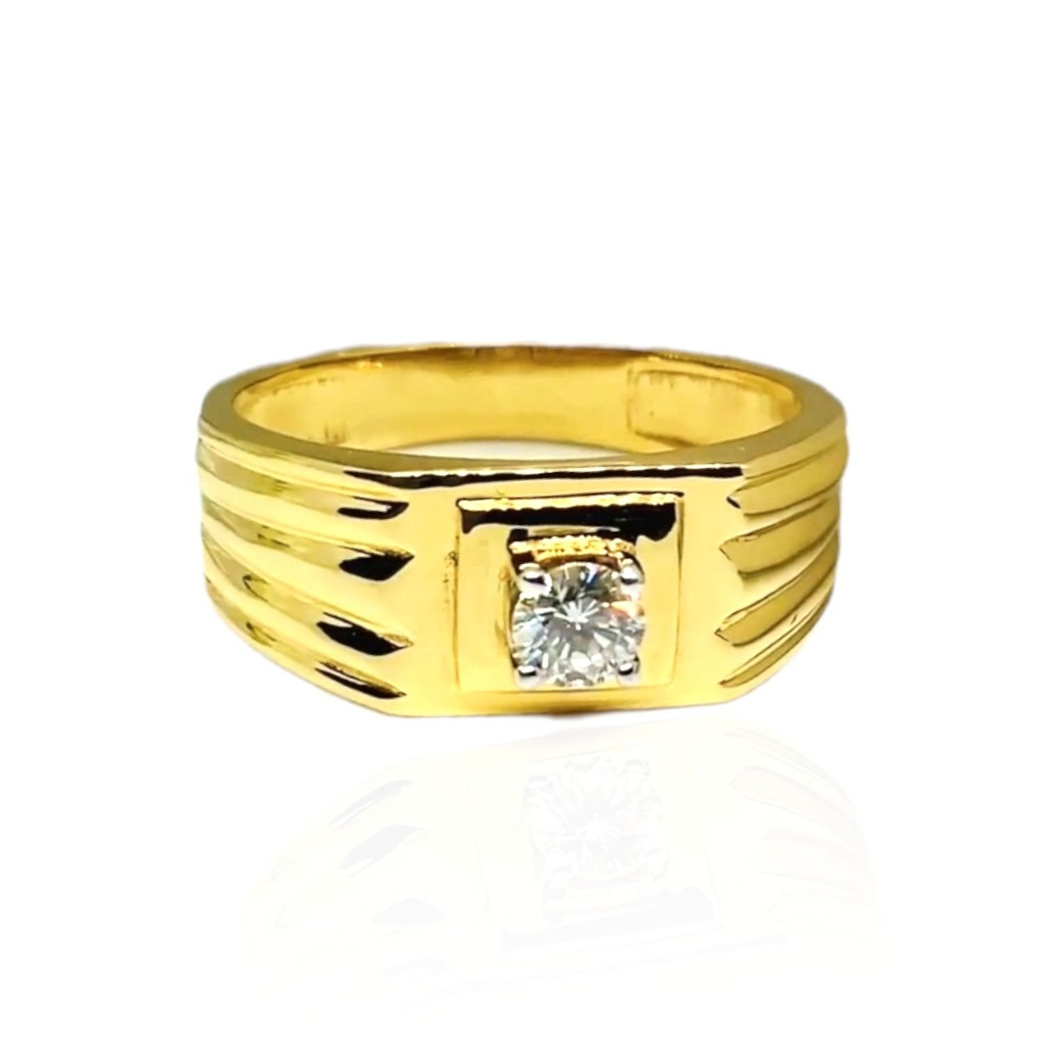 Buy PC Jeweller The Verina 18KT Yellow Gold and Diamond Ring for Men at  Amazon.in