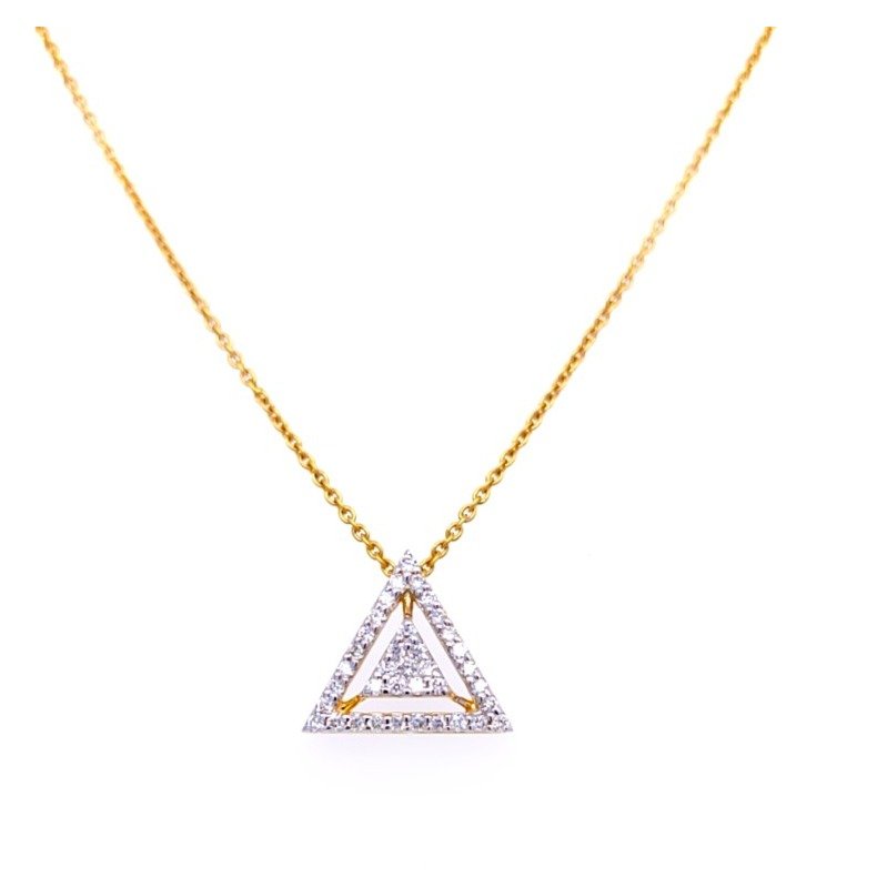 Whimsical triangular pendant