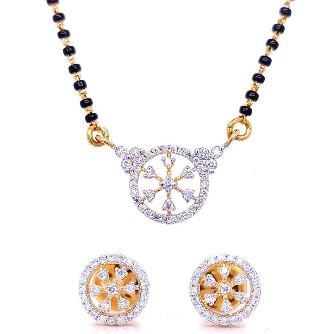 Serene Delight Diamond Pendant Set Mangalsutra