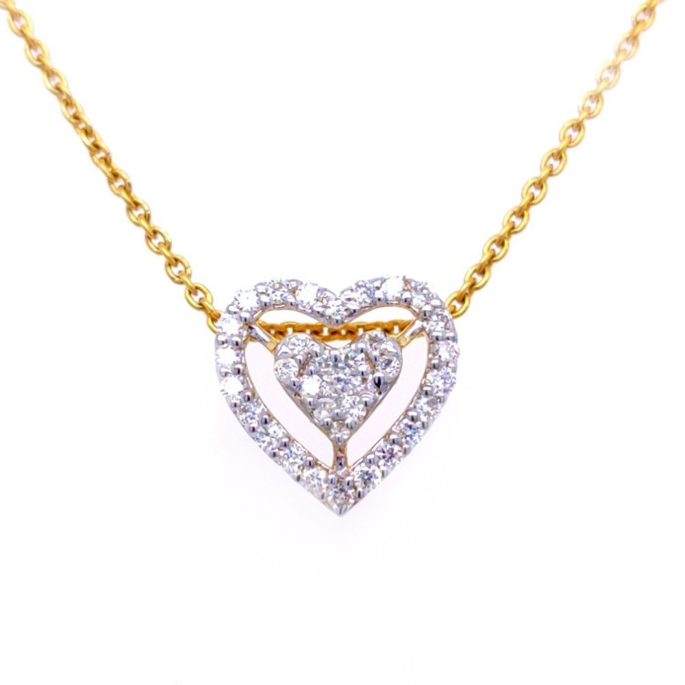 Rose Gold Beating Heart Diamond Pendant – GIVA Jewellery