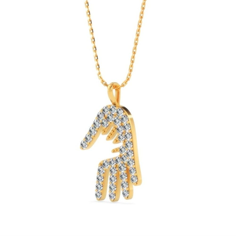 Hands Of Love Mother Diamond Pendant