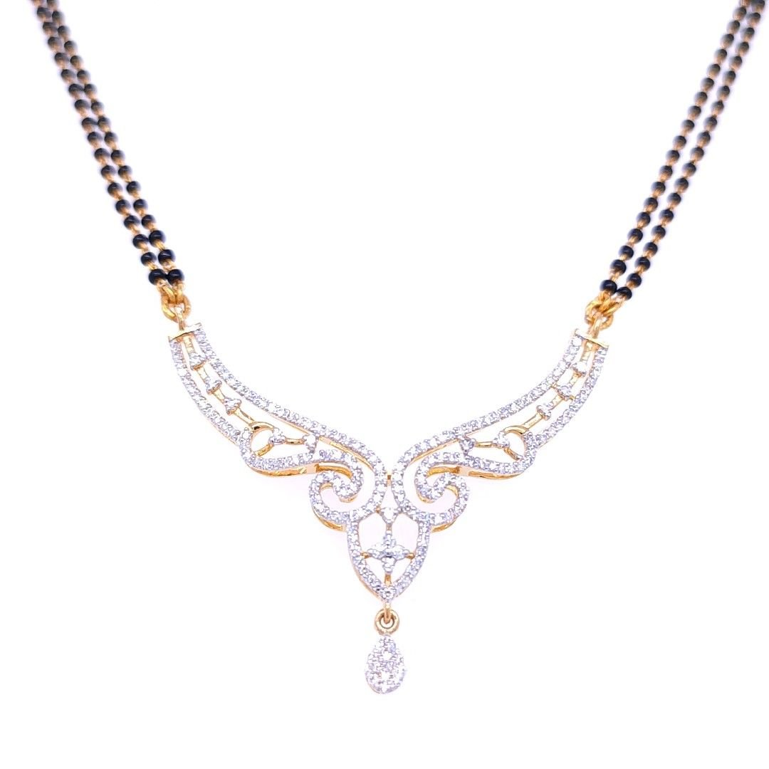 Stately dew diamond mangalsutra