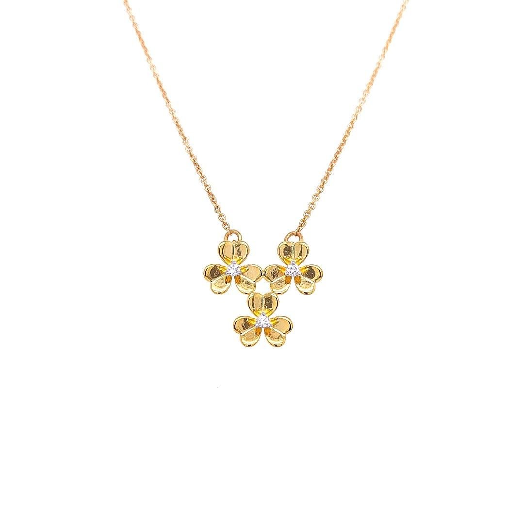 Delight Floral Diamond Chain Necklace