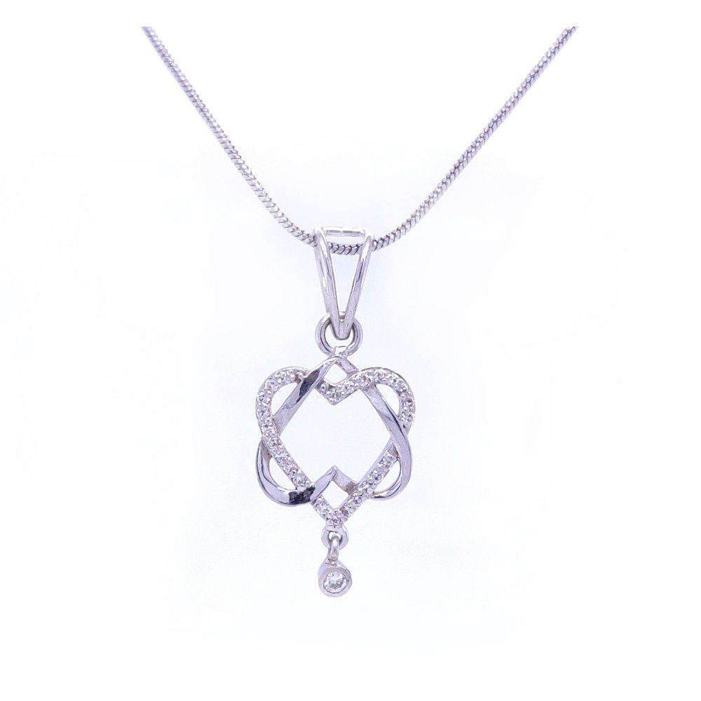 Valentino diamond pendant in white gold