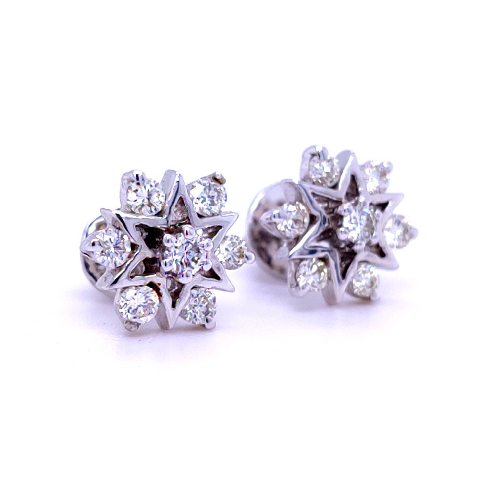 Starlet diamond earring in white gold