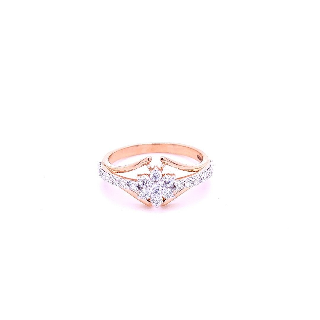 Floral diamond ring