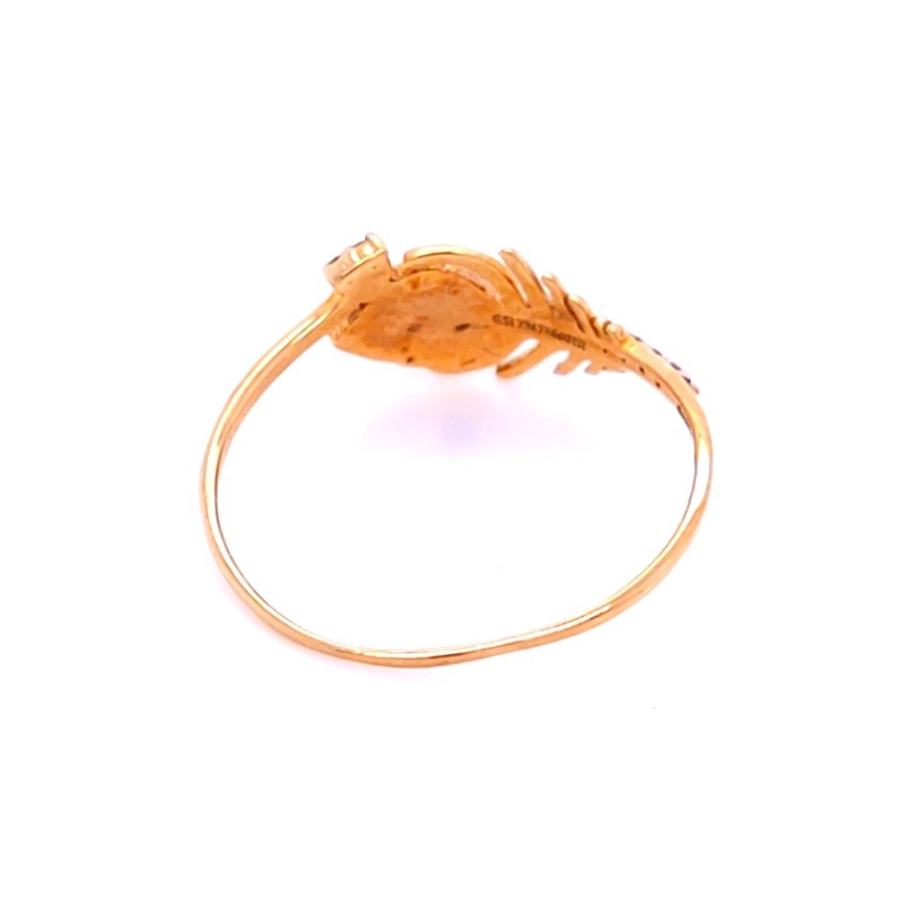 The meenakari peacock feather ring for women