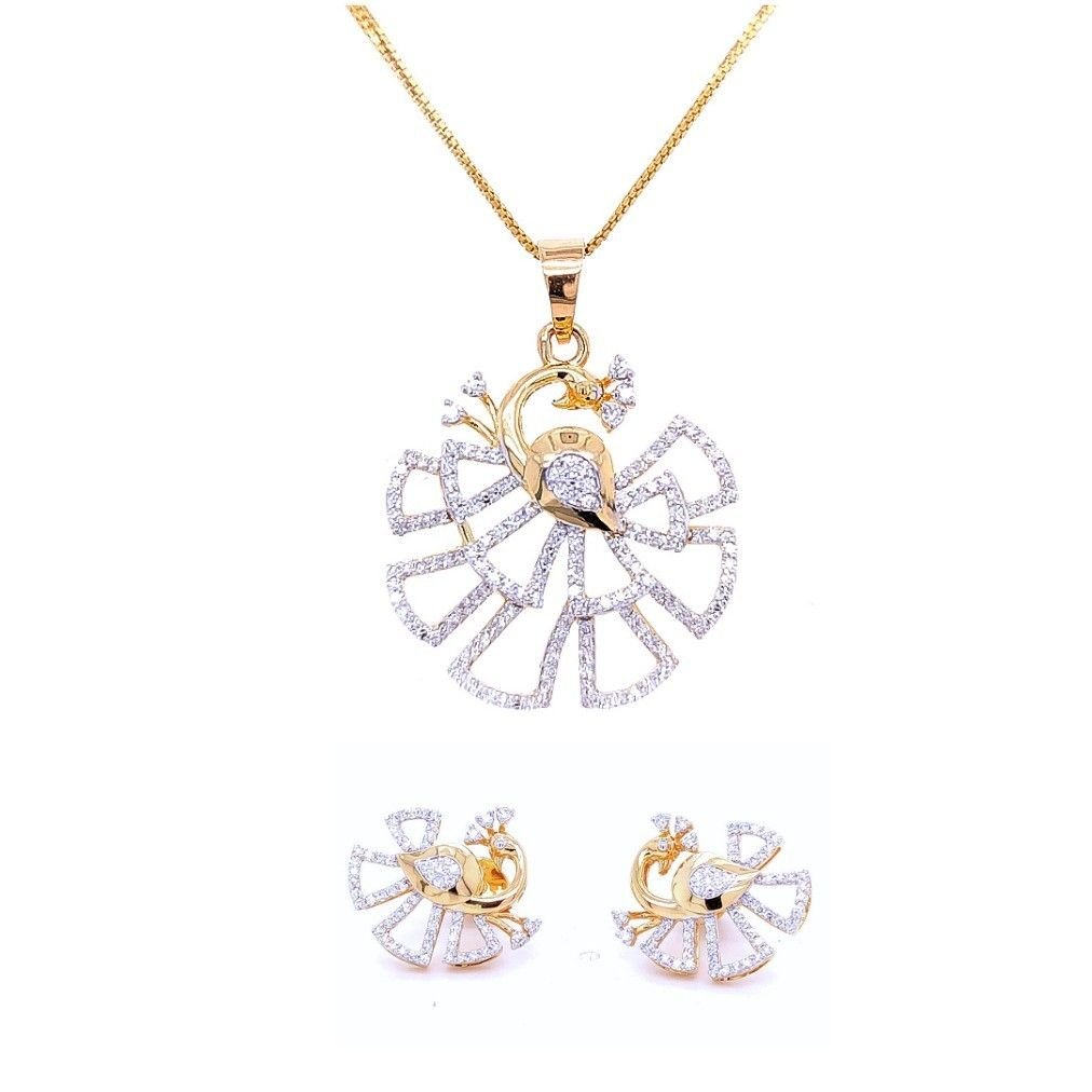 18K Diamond Pendant Set | Pachchigar Jewellers (Ashokbhai)