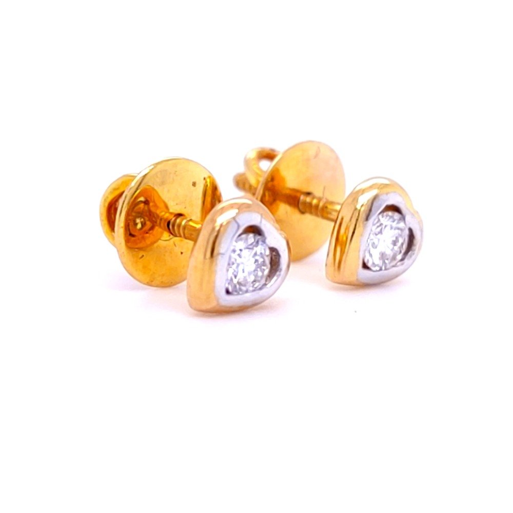 Heart shape diamond earring