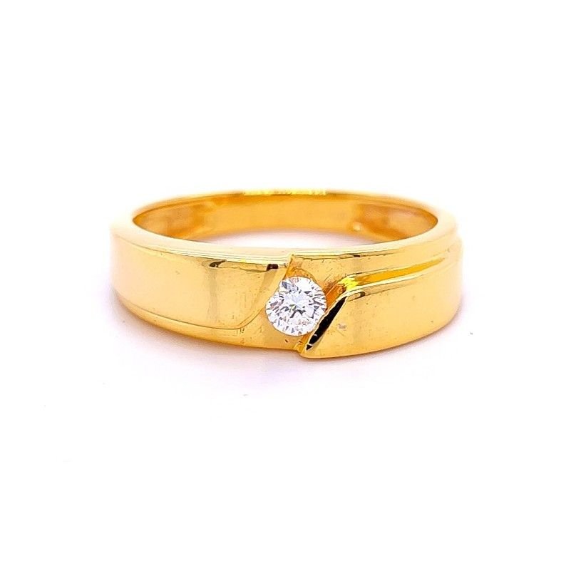 14K Yellow Gold Large Diamond Engagement Ring, Circa 1960